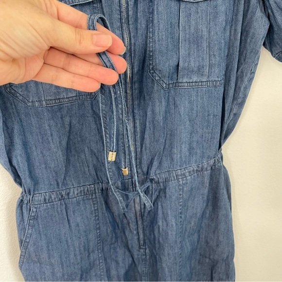 Tommy Hilfiger Denim Romper Shorts Zip Front. Size S - Picture 6 of 9
